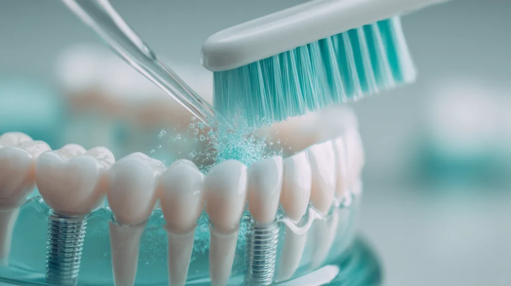 Dantų implanto higiena valymas